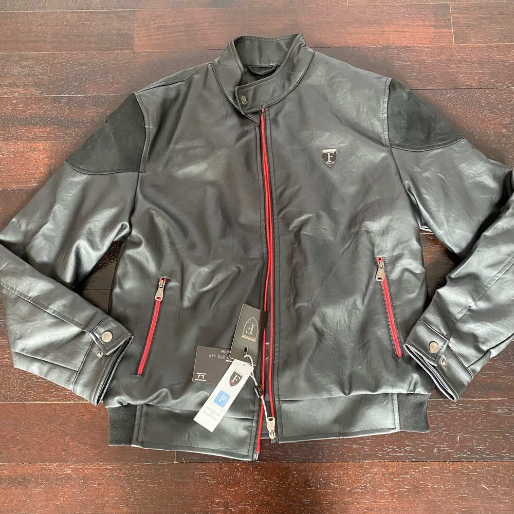 F Collections Leather Jacket new